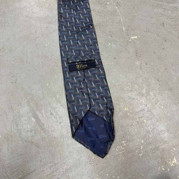 Altea Milano Tie 100% Silk Made in Italy Geometric Woven 4" - Picture 3 of 5